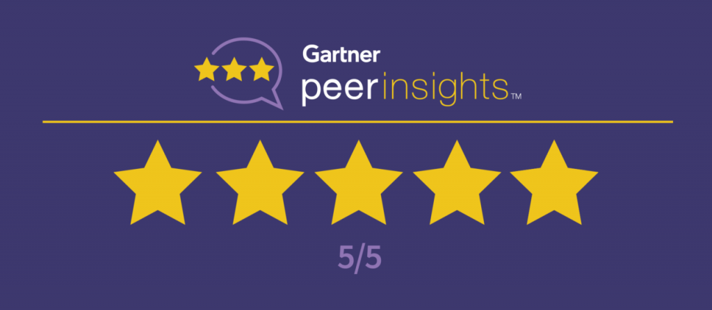 Gartner PeerInsights 5 Stars